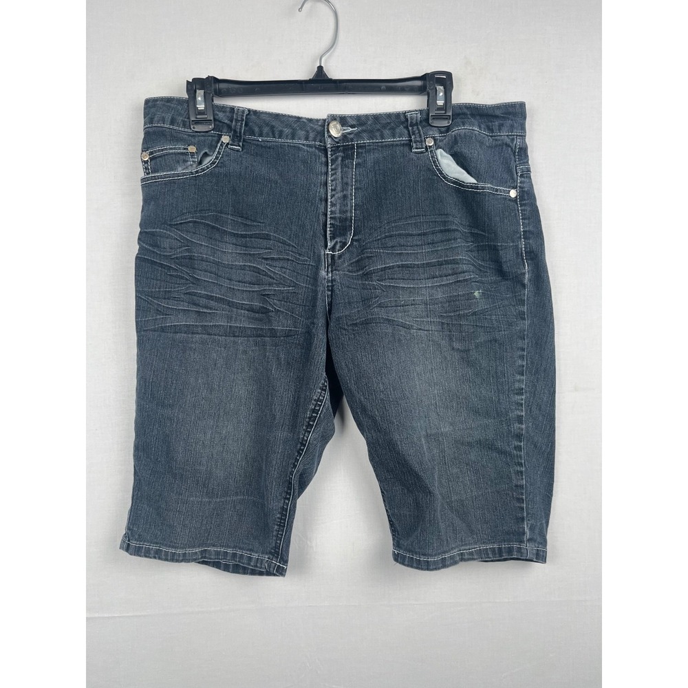 Pure Gold Jeans Co Womens Denim Shorts Dark Wash Stretch Size 14 CT70156X Blue